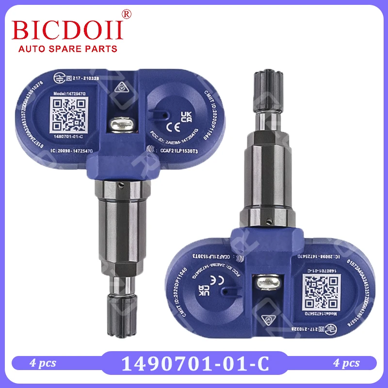 

Подходит для Tesla Model 3 Y S X 2020-2025, датчики контроля давления в шинах, датчик BLE Bluetooth TPMS 1490701-01-C, заменяет 1490701-01-B