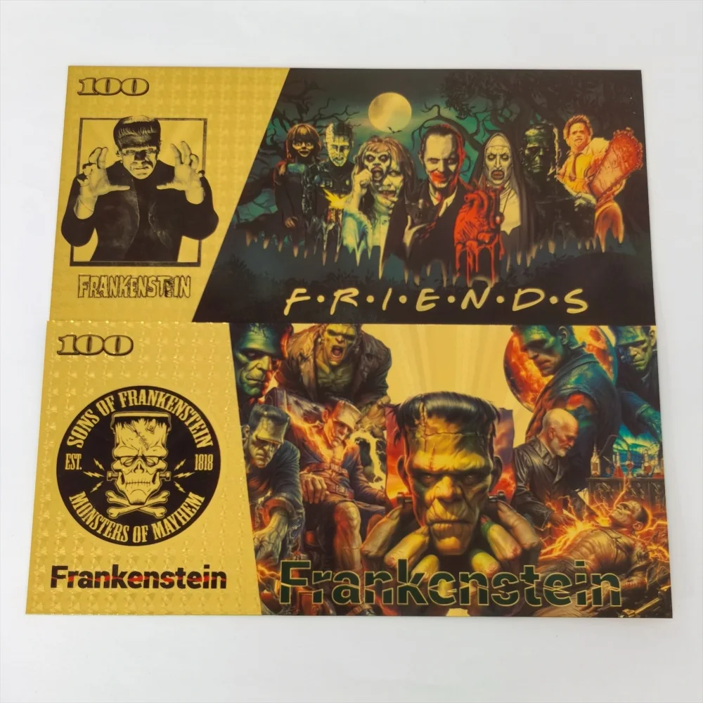 Horror Gold Commemorative Banknote Must Have Scary Movie Peripherals Ideal Toy Gifts Fans Enthusiasts Popular America Gold Cards