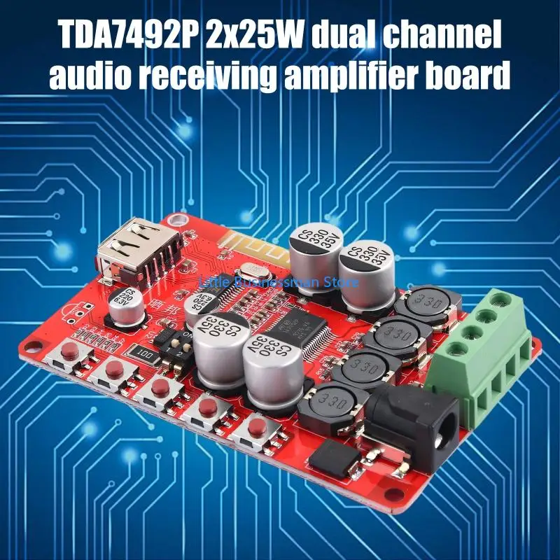 Bluetooth-kompatibles Stereo-Verstärkermodulboard für passive Lautsprecher, 2-Kanal-25-W-Ausgang, DC8-26-V-Eingang zur – Detail 5