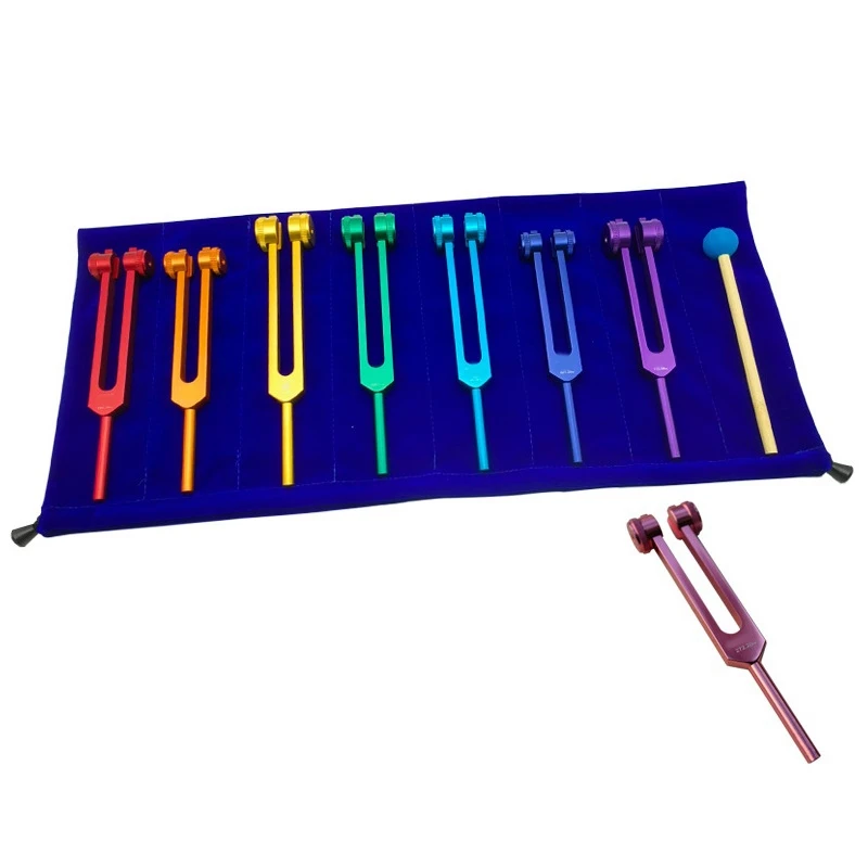 Chakra Tuning Fork Set For Healing, Sound Therapy, Maintaining Perfect Harmony Of Body, Mind And Spirit