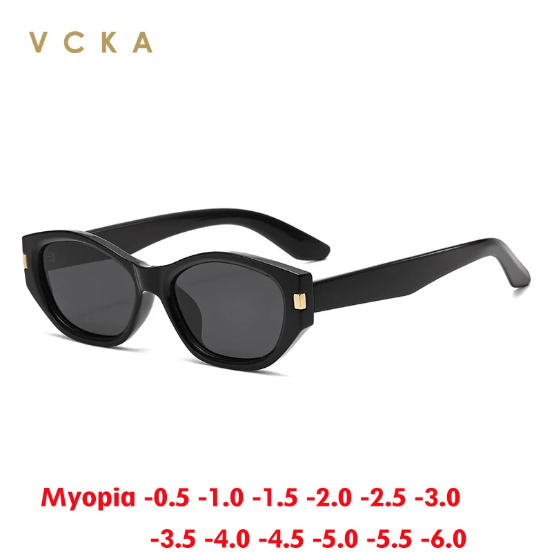 

VCKA 2026, женские поляризационные солнцезащитные очки «кошачий глаз», модные очки высокого качества, оправа UV400, очки по рецепту от 0,50 до -6,0