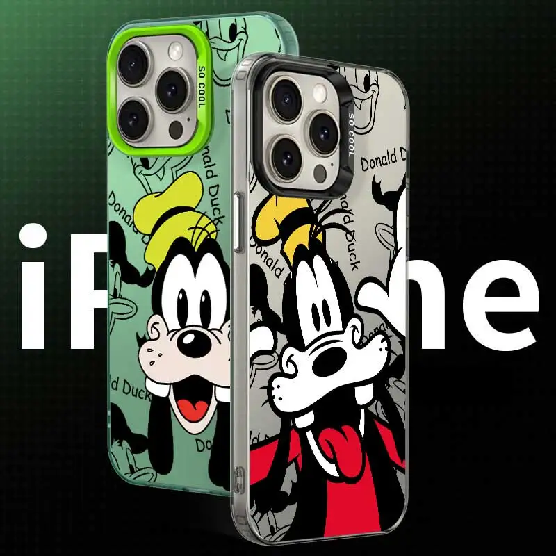 Cartoon Goofy Pluto Phone Case For iPhone 15 14 11 13 12 Pro Max XR X XS Plus Hard Matte Shell Protective Cover Fundas