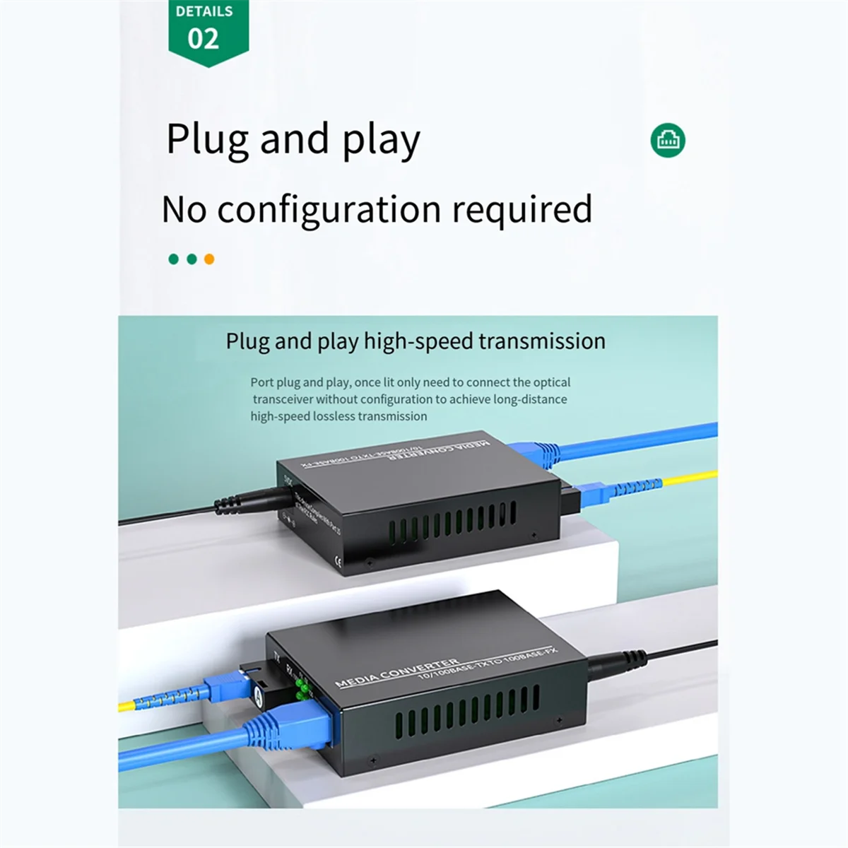 A26P 1 زوج جهاز الإرسال والاستقبال الألياف 100Mbps 20 كجم وضع واحد واحد الألياف SC جيجابت محول الوسائط 1310/1550nm الاتحاد الأوروبي التوصيل