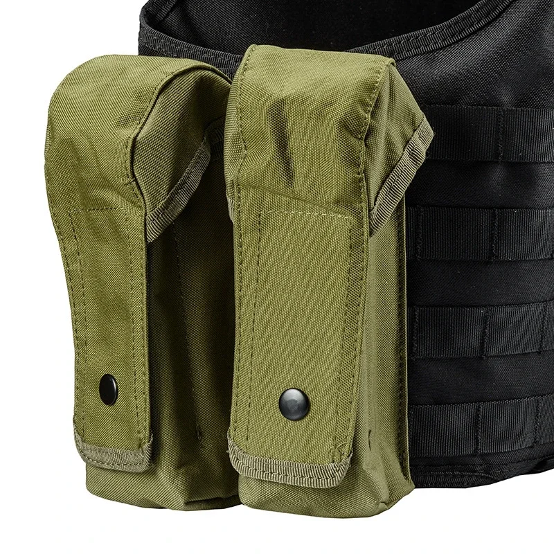 Bolsa MOLLE doble para revistas AK – Riñonera táctica caza paintball - imagen 3