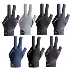 Billiards Glove Left Hand Three Finger Snooker Billiard Glove Non Slip Stickers Elasticity Billiard Training Gloves Accessories
