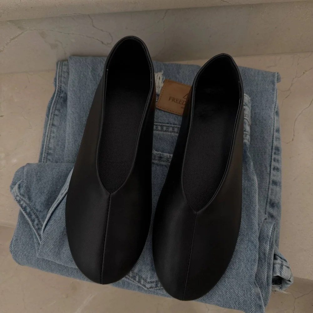 Women’s Genuine Leather Platform Loafers - Round Toe Flats