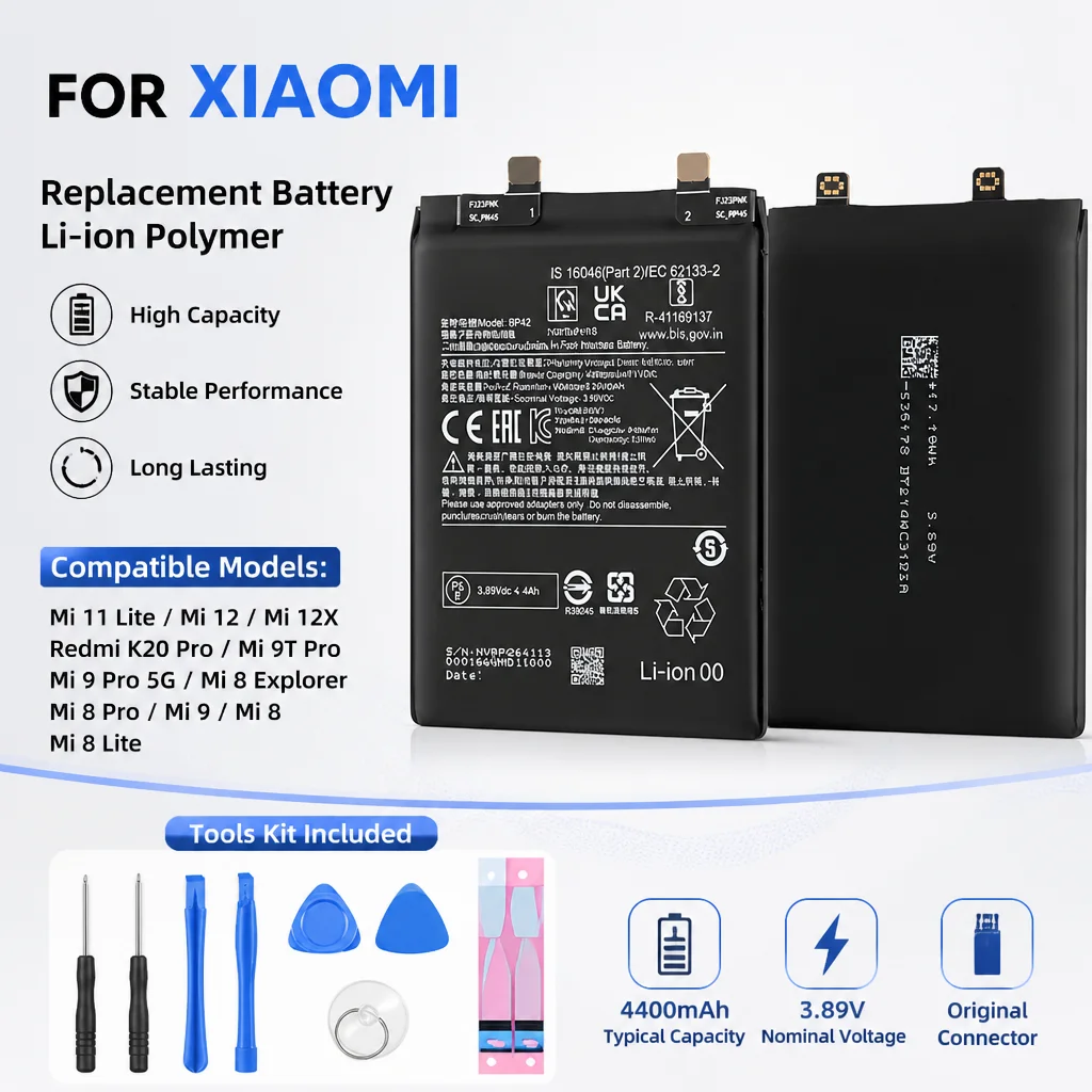 Сменная батарея BP42 BP41 BM4H BM3J BM3L BM3E BM3F BP46 для Xiaomi Mi 12X 11 Lite Redmi K20 Pro Mi 9 Pro Mi 8 Explorer/Pro