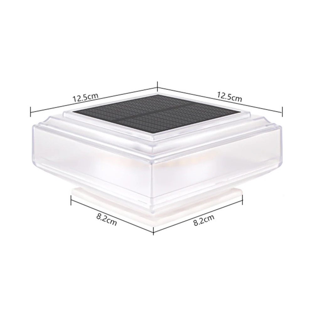 야외 울타리 태양광 포스트 캡 조명, 태양광 발전 캡, 데크 파티오 정원 장식, 2 가지 조명 모드, IP65 방수