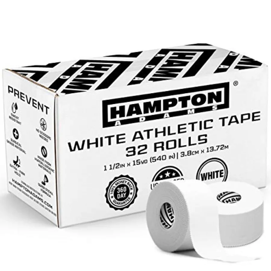 

As Seen on Shark Tank Original Bulk Athletic Tape 32-Pack 45 ft Rolls No Sticky Residue Easy to Tear Ideal for Sports Athletes