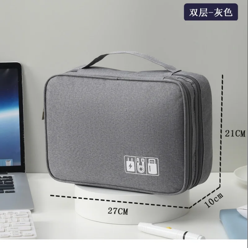 Tas penyimpanan pengisi daya kabel data multifungsi baru tas digital datar tas penyortiran tas penyimpanan headphone