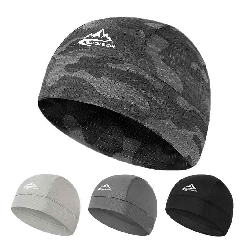 Czapka rowerowa letnia z jedwabiu lodowego, szybkoschnąca, anty-UV, sportowa czapka chłodząca, podszewka pod kask, czapka odprowadzająca pot do jazdy na rowerze, MTB, biegania