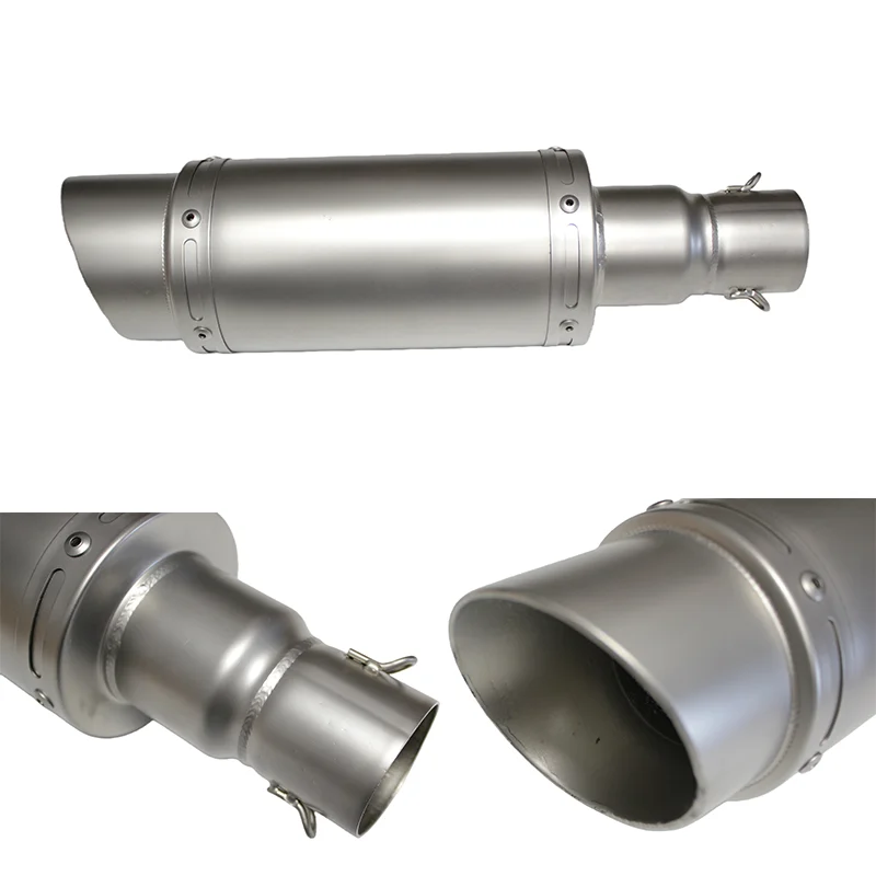 51 مللي متر العالمي مدفع على شكل دراجة نارية تعديل العادم الأنابيب الفولاذ المقاوم للصدأ ألياف الكربون مناسبة لياماها R3 R1 R6 Duke390 #3