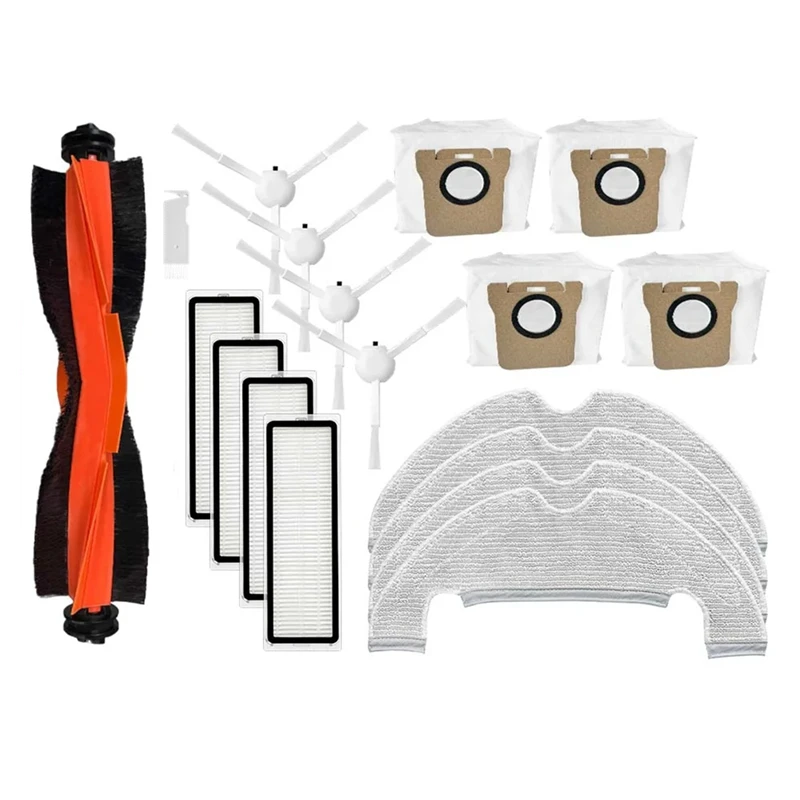 Rolo Lateral Escova Filtro para Xiaomi Robot Vacuum, Mop Panos, Saco De Pó, Peças De Reposição, Acessórios, X10, B102GL
