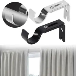 Home Curtain Rod Holder Window Curtain Rod Support for Wall Rod Bracket Adjustable Curtain Rod Brackets