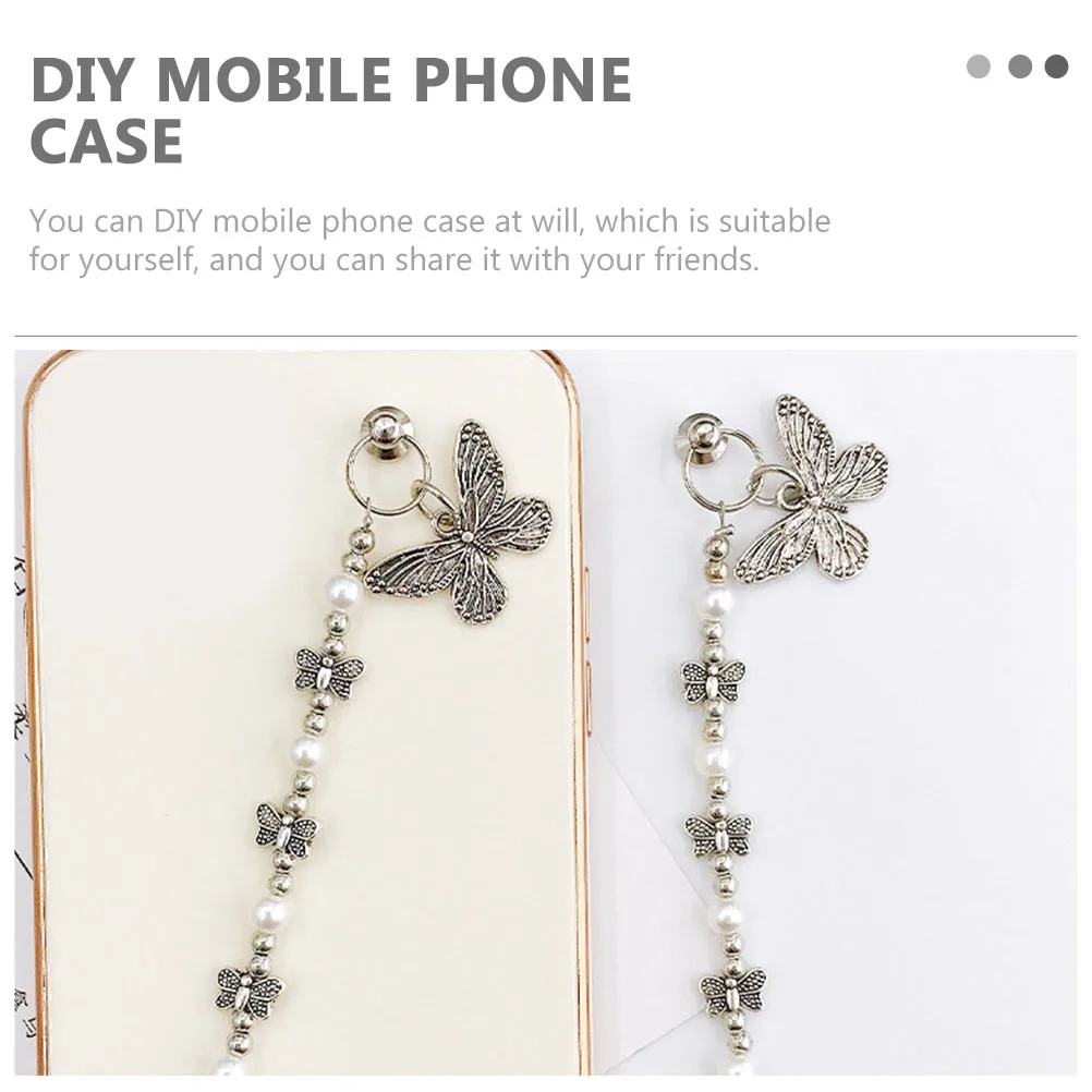 Mariposas Caja de teléfono de metal Accesorio de cadena Resistencia a caídas Decoración decorativa para teléfono celular