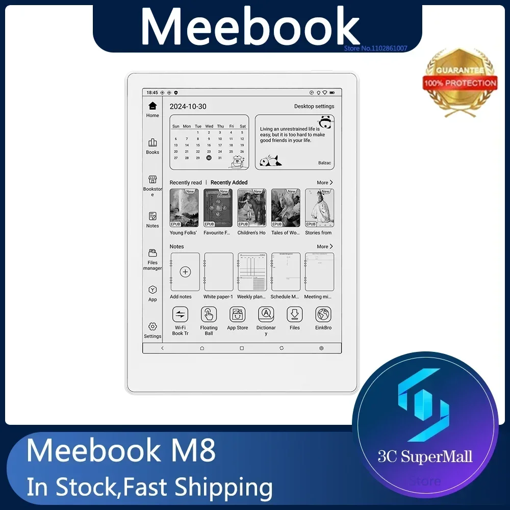 In Stock! Original Meebook M8 E-book Reader 4G 64GB 7.8 Inch E-ink Screen Android 14 OS Ebooks Reader and Fast Refresh