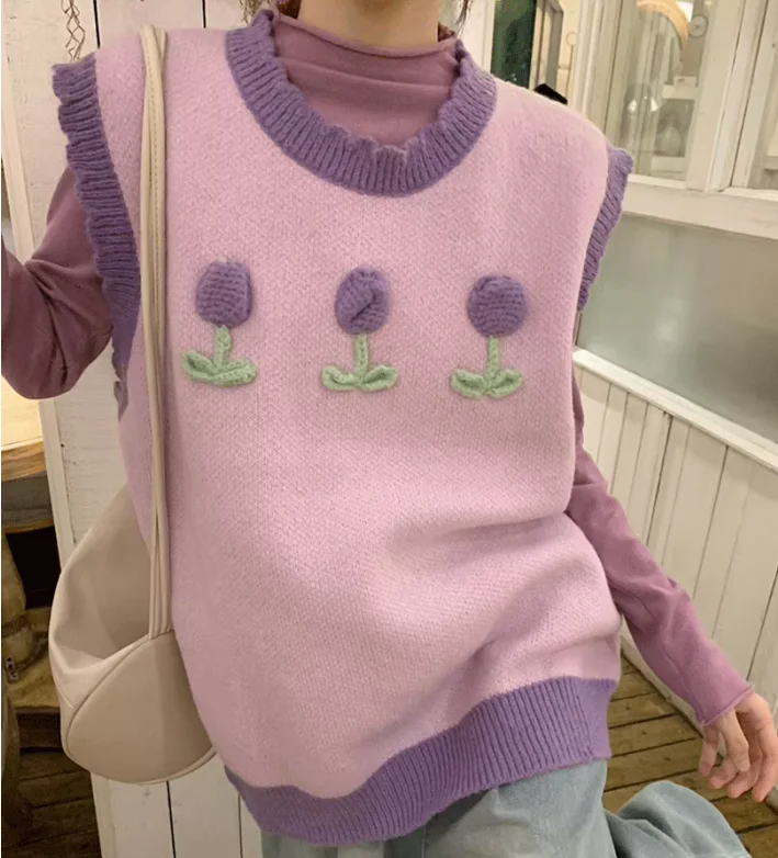 سترة نسائية كبيرة الحجم لخريف 2025 كورية فضفاضة ومتعددة الاستخدامات لتخفيض العمر سترة لطيفة على الموضة برقبة مستديرة ملابس علوية للترفيه الجامعي #6