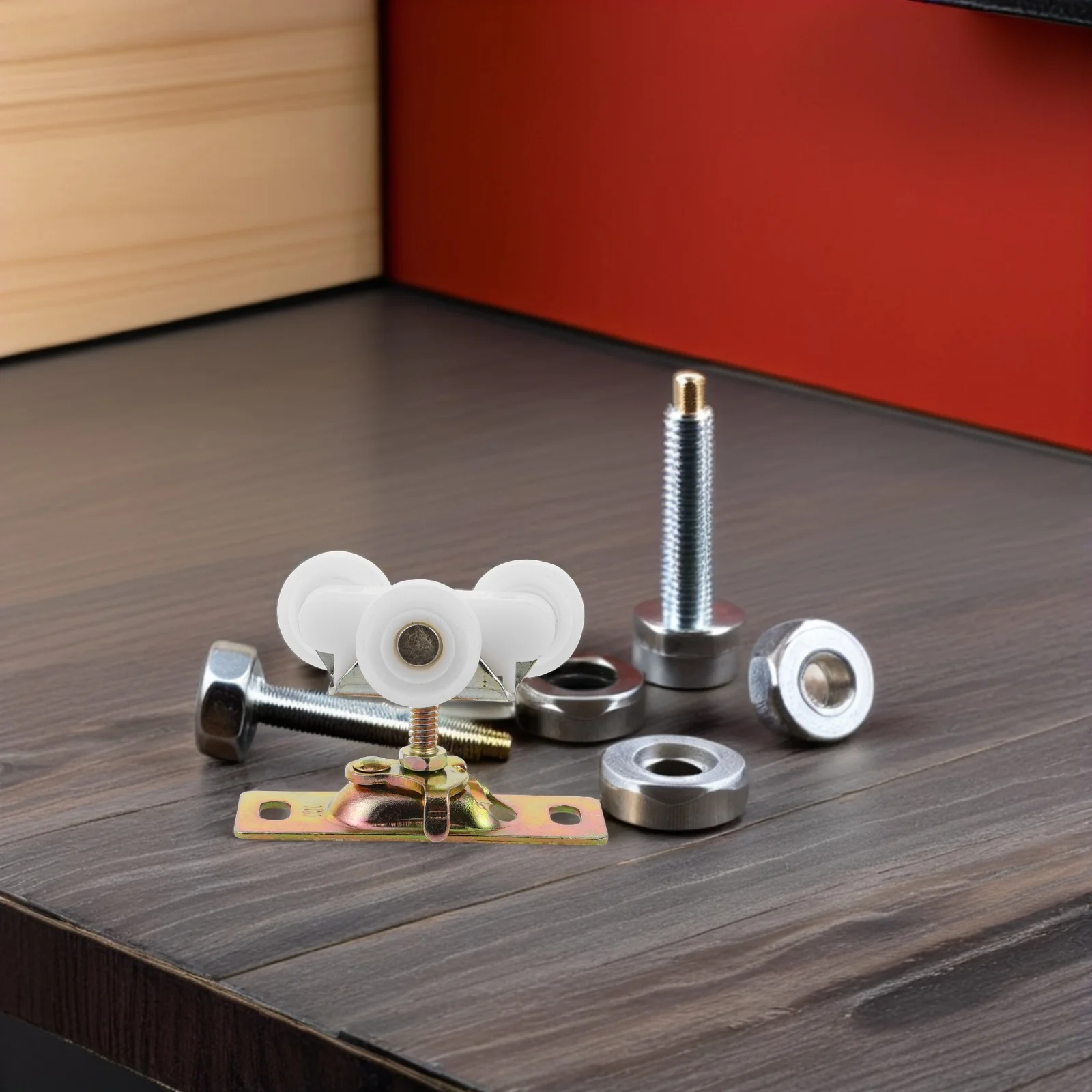 

1Set Silent Sliding Door Rollers Heavy Duty Smooth Gliding Pulley Wheels Replacement for Wardrobe Kitchen Glass Door Hardware