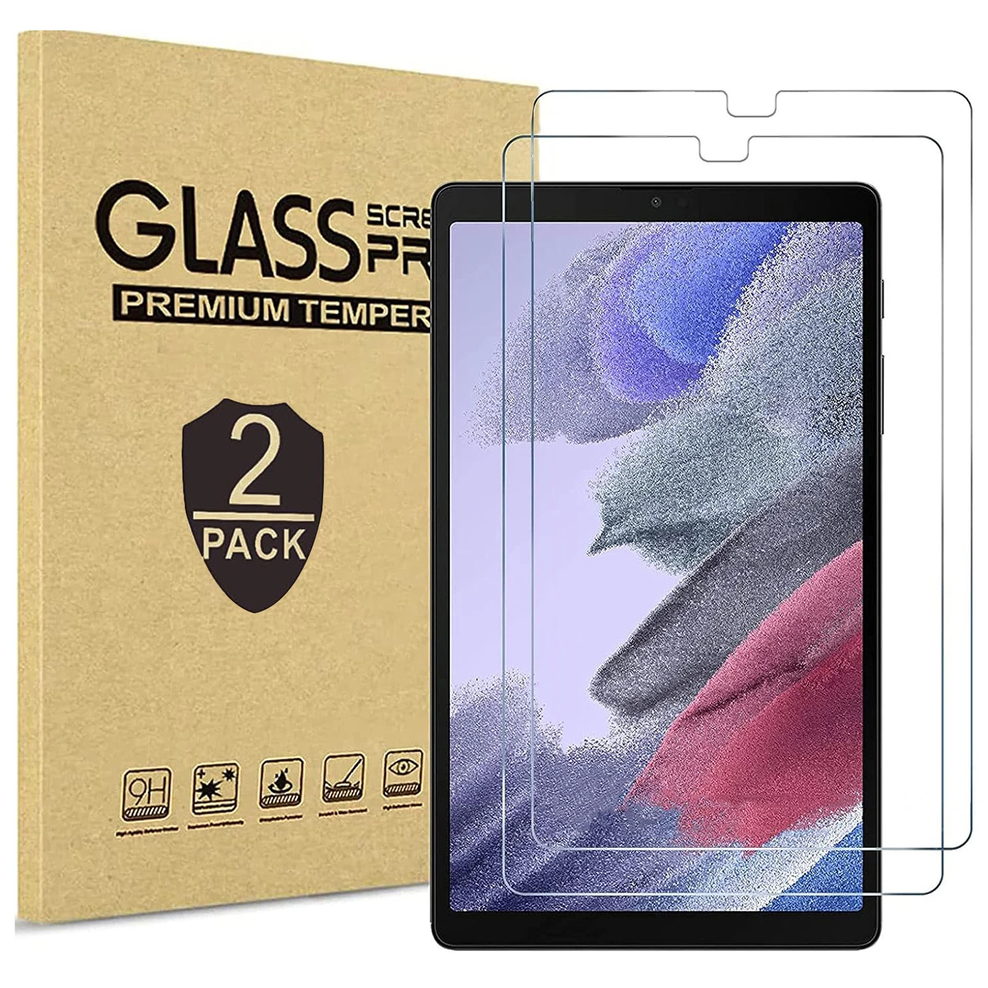 

2 шт., закаленное стекло 9H для Samsung Galaxy Tab A7 Lite 8,7 дюйма SM-T220/T225, прозрачная защитная пленка для экрана, защитная пленка от царапин
