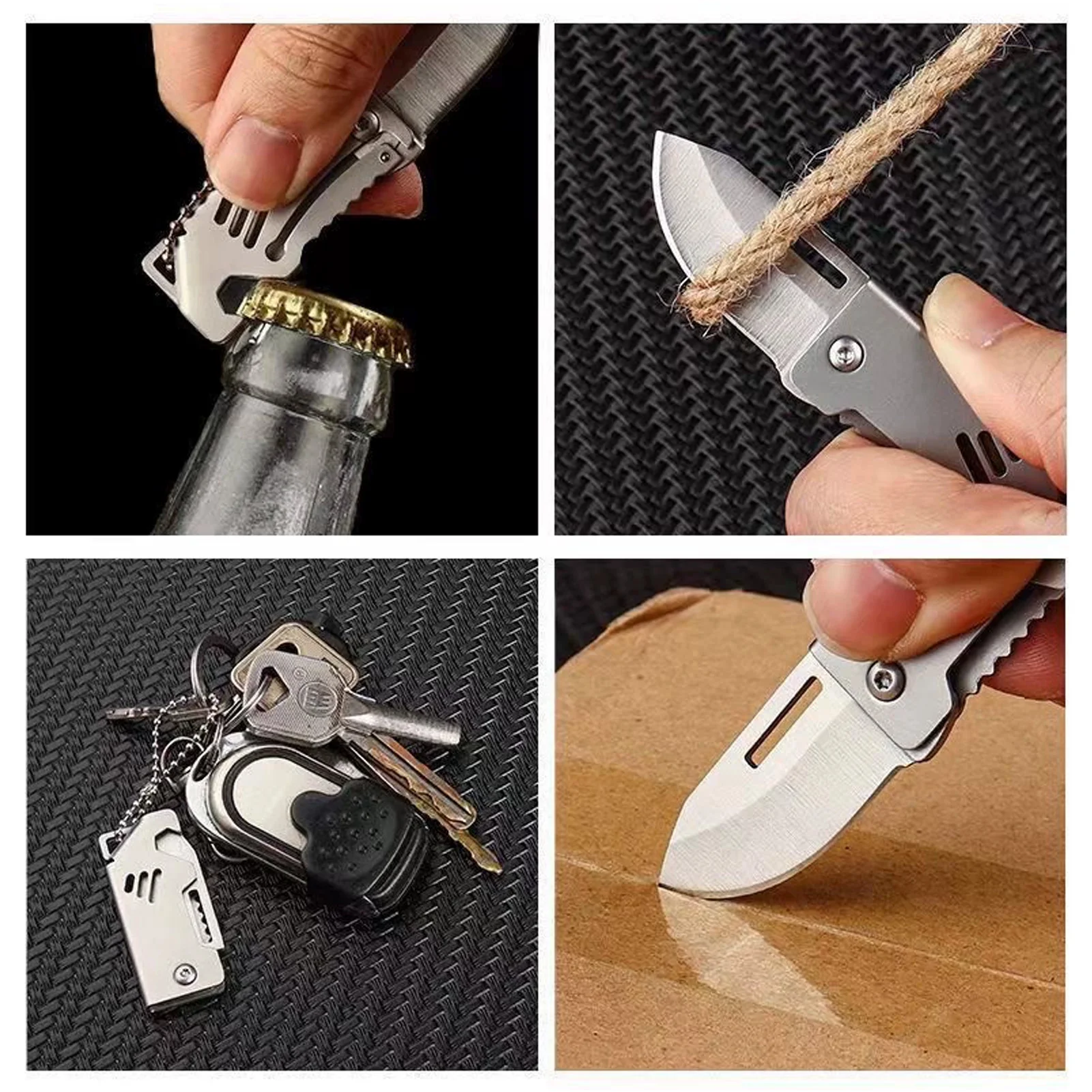 Multipurpose Pocket Knife Ultra Compact for Camping Hiking Outdoor Steel Folding Blade EDC Tool Durable Lightweight