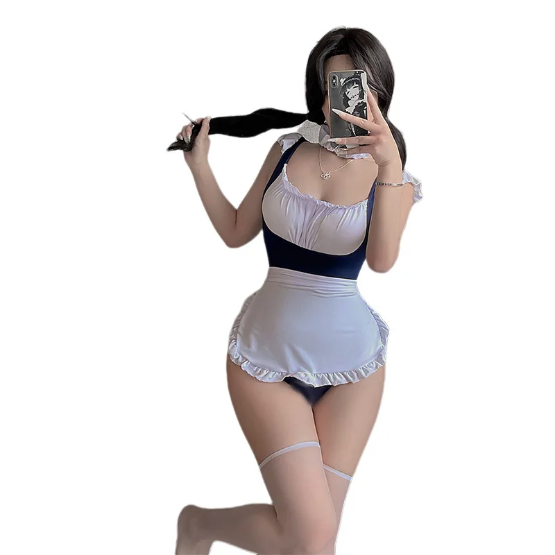 زي طالب مثير للنساء زي تنكري للخادمة المشاغب المثيرة ملابس نوم بيبي دول ملابس داخلية غريبة زي تنكري مفتوح للجنس