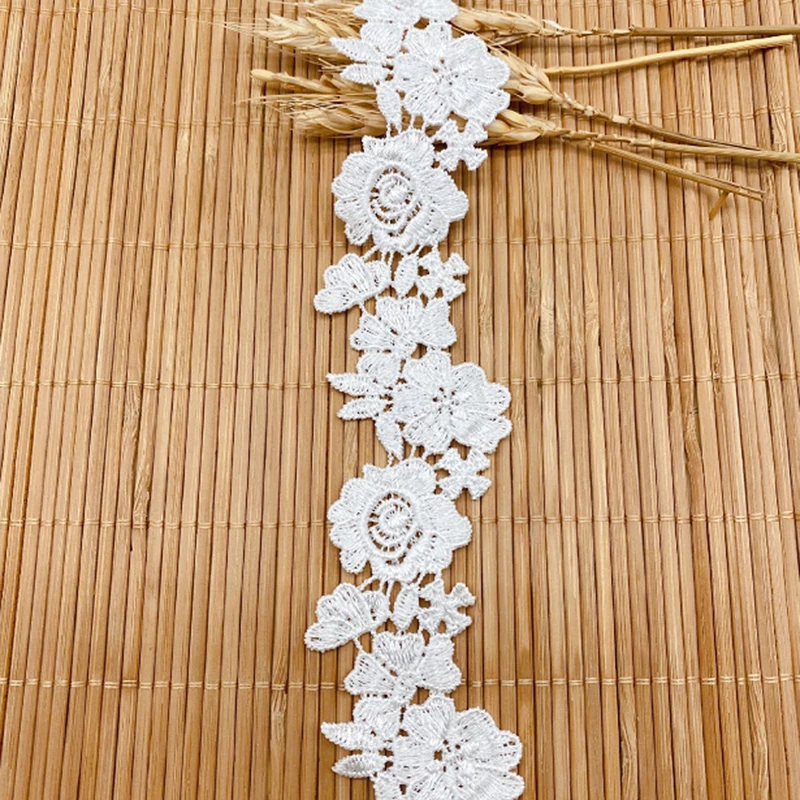 Imagem -05 - Lace Solúvel em Água Trim para Franja Trimmings Party Dress Patches Acessórios de Costura Suprimentos 45 Jardas