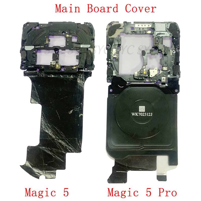 

Крышка основной платы, рамка задней камеры для Honor Magic 5 Pro с запасными частями модуля беспроводной зарядки