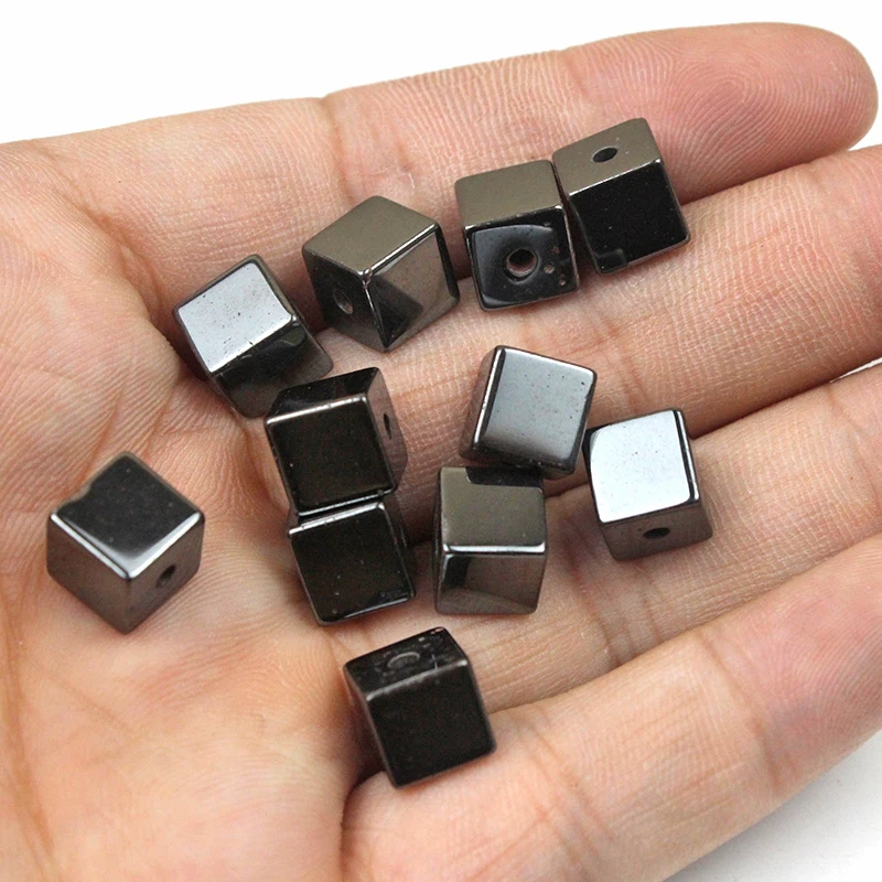 Square Cube Black Hematite Natural Stone Spacer 2/3/4/6/8/mm Loose beads For Jewelry Making Bracelets Necklace Accessories Diy