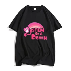 System ofA Down T-shirts 100% Cotton Clothing Vintage/Retro Print Tshitrt Streetwear for Men Short Sleeve Graphic T Shirts