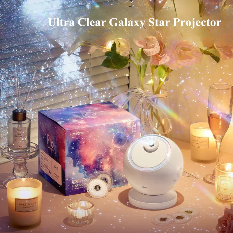 12 IN 1 Galaxy Star Projector with Bluetooth Speaker 360° Rotation Starry Sky Projector Night Light for Kid Gift Room Decor Lamp