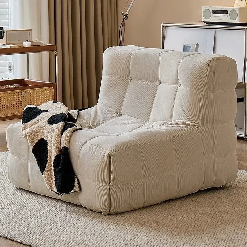 

wLazy Sofa Living Room Bedroom Tatami Internet Single Leisure Large Sofa Chair with Footstool Comfortable Living Room Furnitur