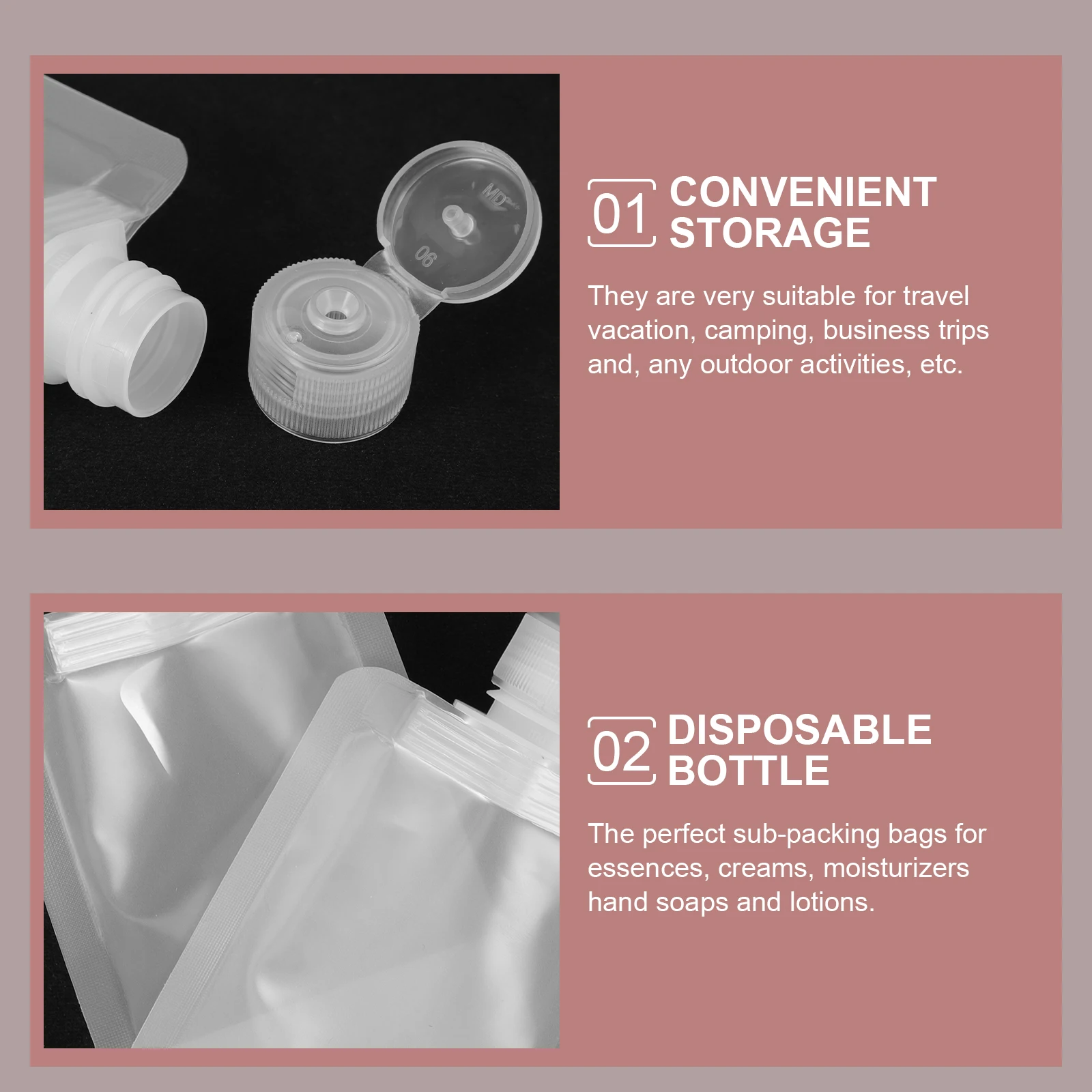 

Empty Lotion Lotion Bag Storage Pouch PET Travel Storage Packing Leakproof Shampoo Subpacking Toiletries