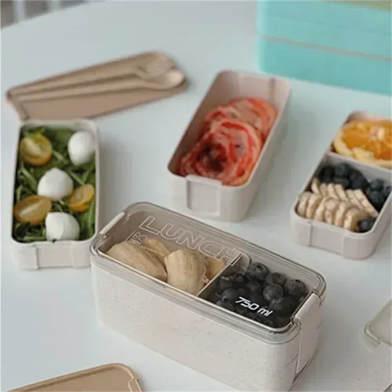 

Lunch Boxes Containers Cute for Kids Chopsticks Kids Bento Box Leakproof Lunch Dishwasher Microwave Safe Lunch Food Container