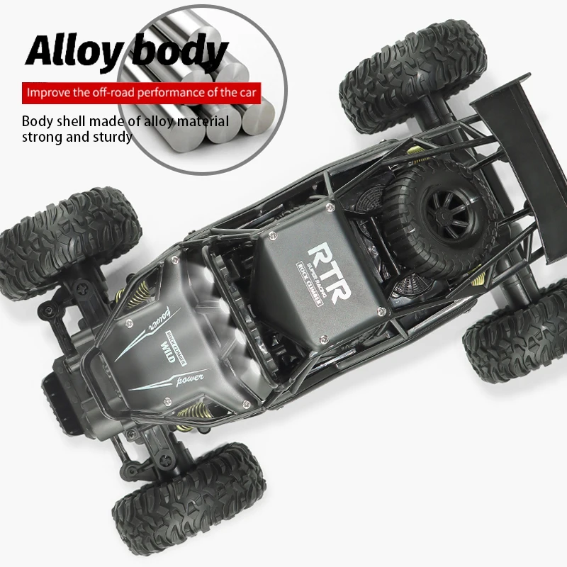 WLtoys 1:16 / 1:24  4WD RC Car With Led Lights Radio Remote Control Cars Buggy Off-Road Control Trucks For Children Toys