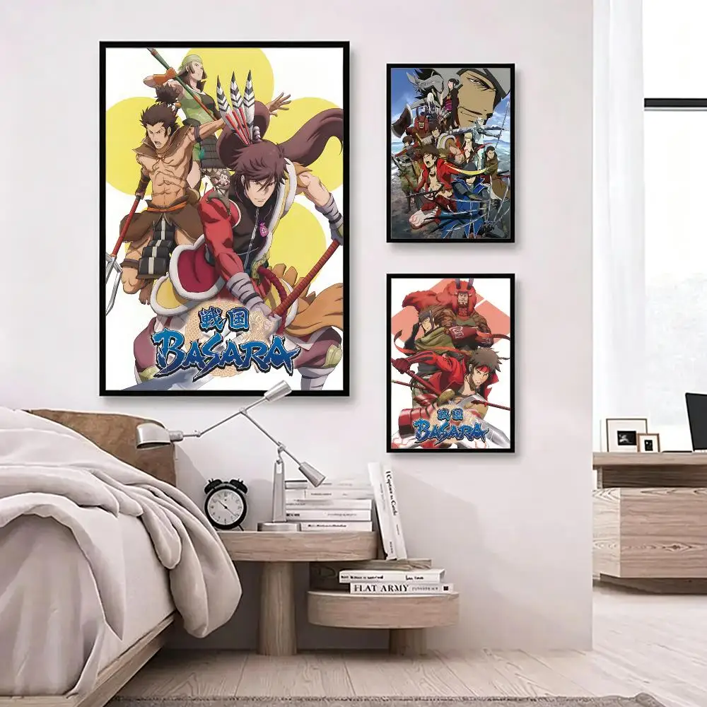 comic Sengoku Basara Poster Poster HD Waterproof Self-adhesive Art Print Wall Decor for Bedroom Living Room Gift