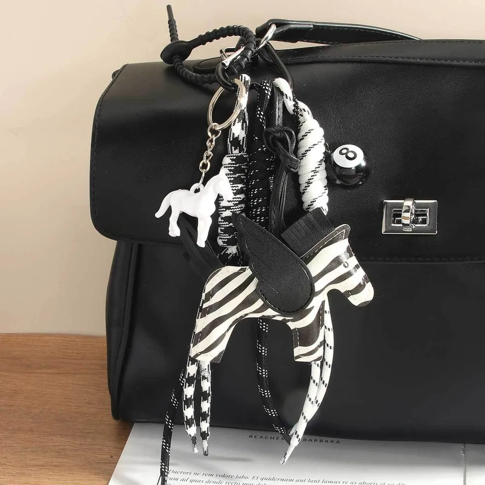 Winged Horse Bag Charm Pegasus Multi Charm Keychain Cute Hanging Decoration For Handbag Purse Backpack Equestrian Gift For Women