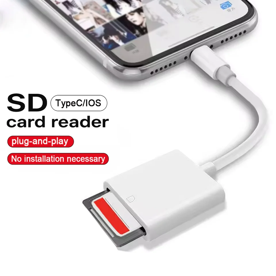 yZ[zUSB C & Lightning SDJ[h[_[ A_v^[ iPhone 17 16 15 14 13 12 Pro Max iPad MacBook J OTG [_[Ή