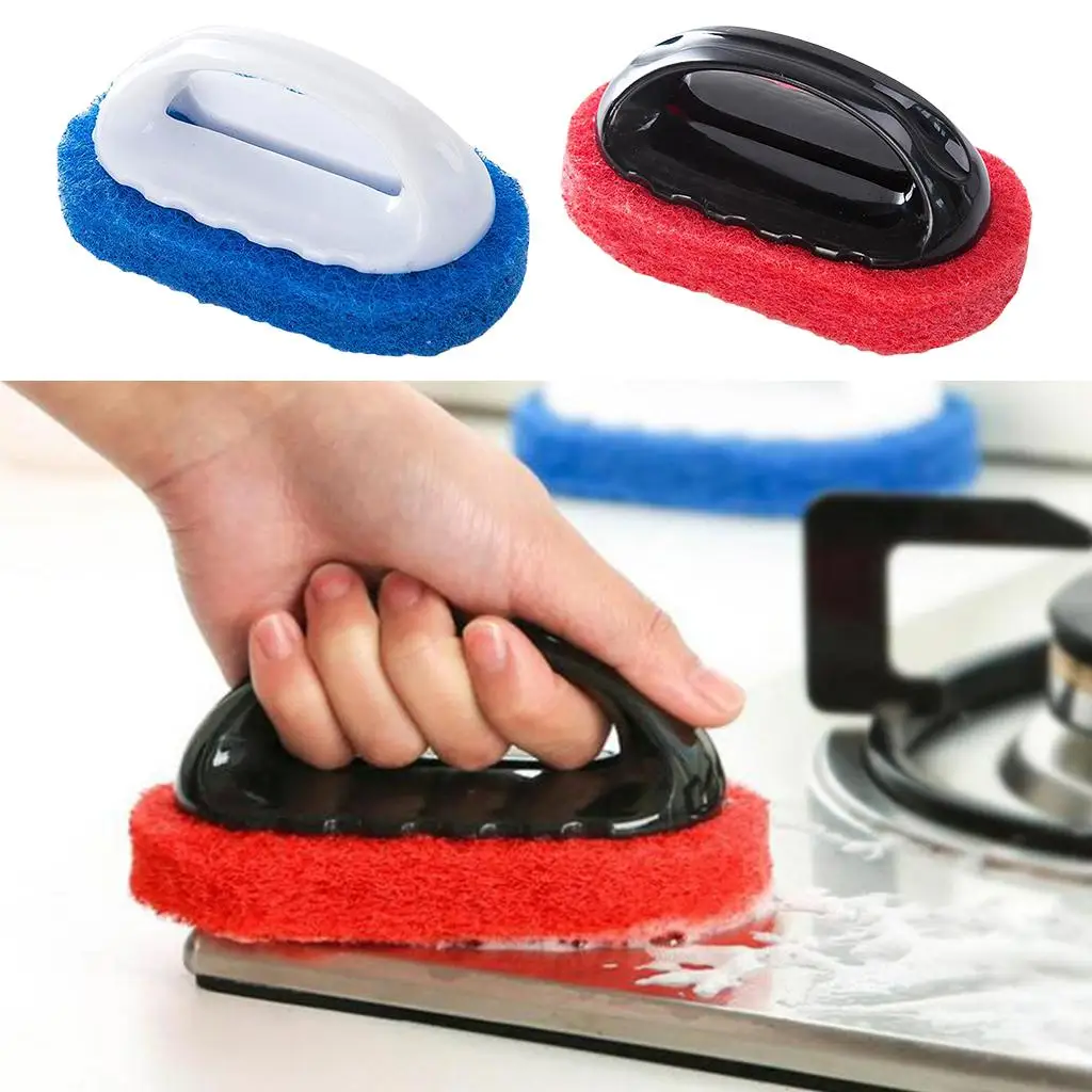 Soft Sponge Brush Clean Brush Kitchen Bathroom Cleaning Washable Reusable