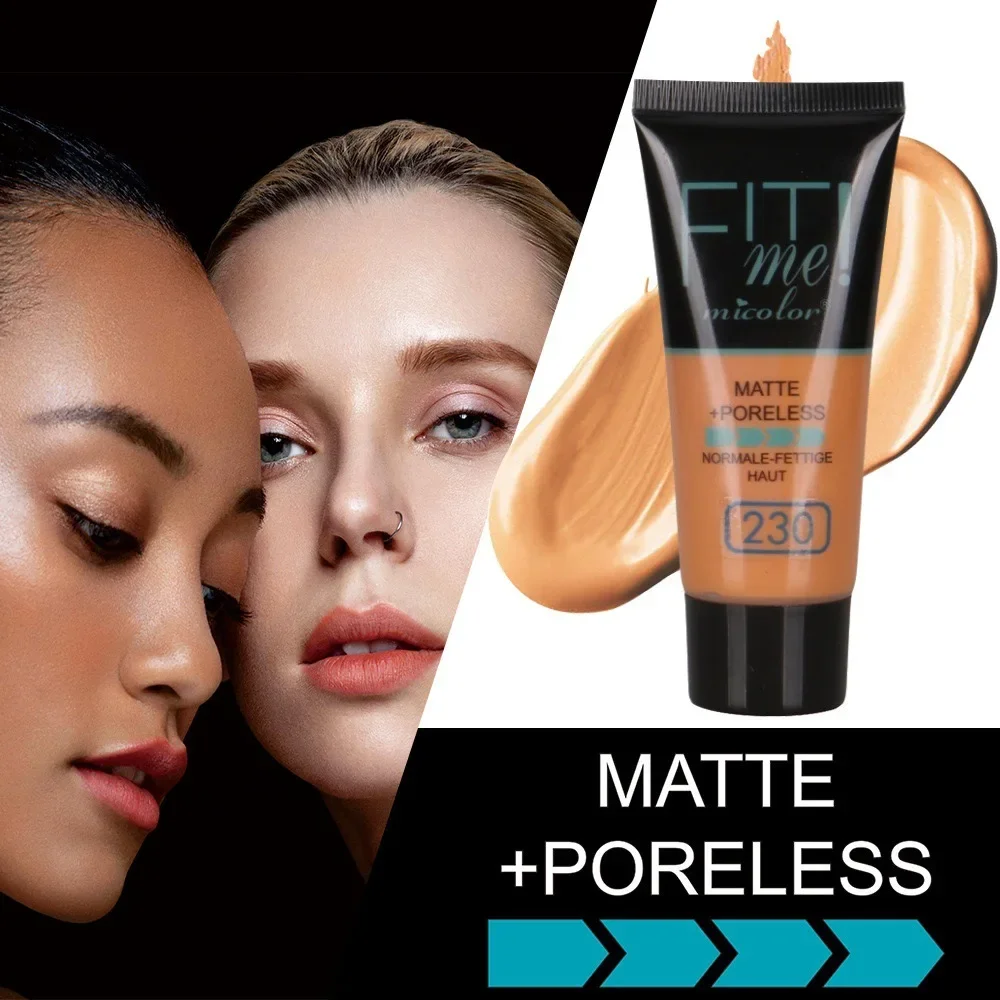 2-in-1 basismake-upset MICOLOR Donkere huidpoeder en vloeibare foundation 2-in-1 set Donkere concealer Gezichtsmake-up Groothandel