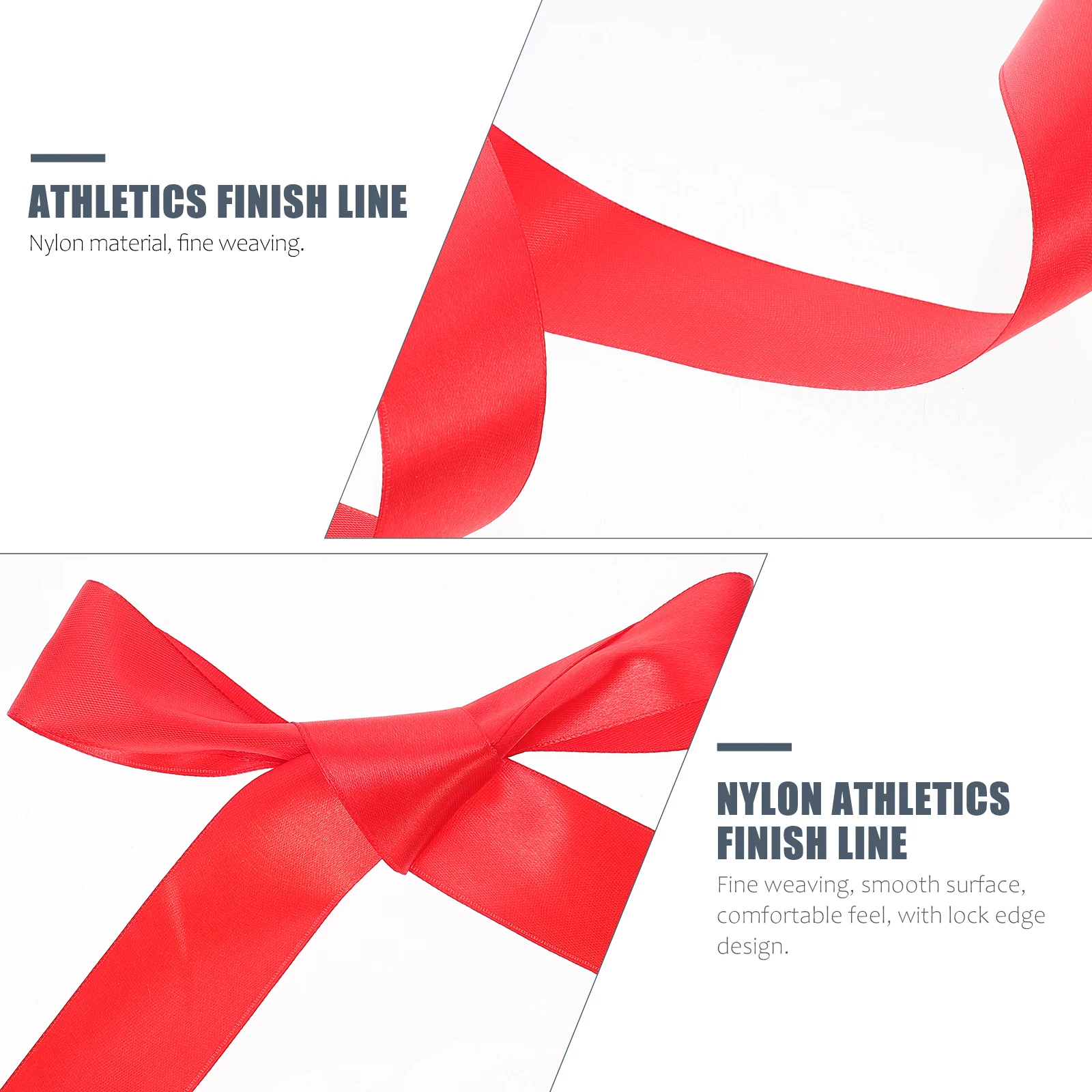 

1pcs 1 Roll Of Durable Nylon Finishing For Sports Lightweight Track Competition Rope Smooth Running Collision Line Red Sturdy