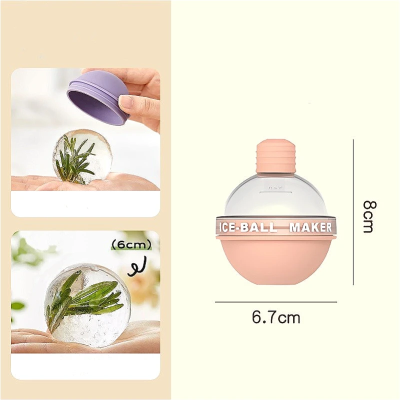 

1pc Large Silicone Ice Cube Easy-Release, No Leakage, Perfect for Whiskey, Cocktails, Juice, and Parties Ice Maker Ice Cream