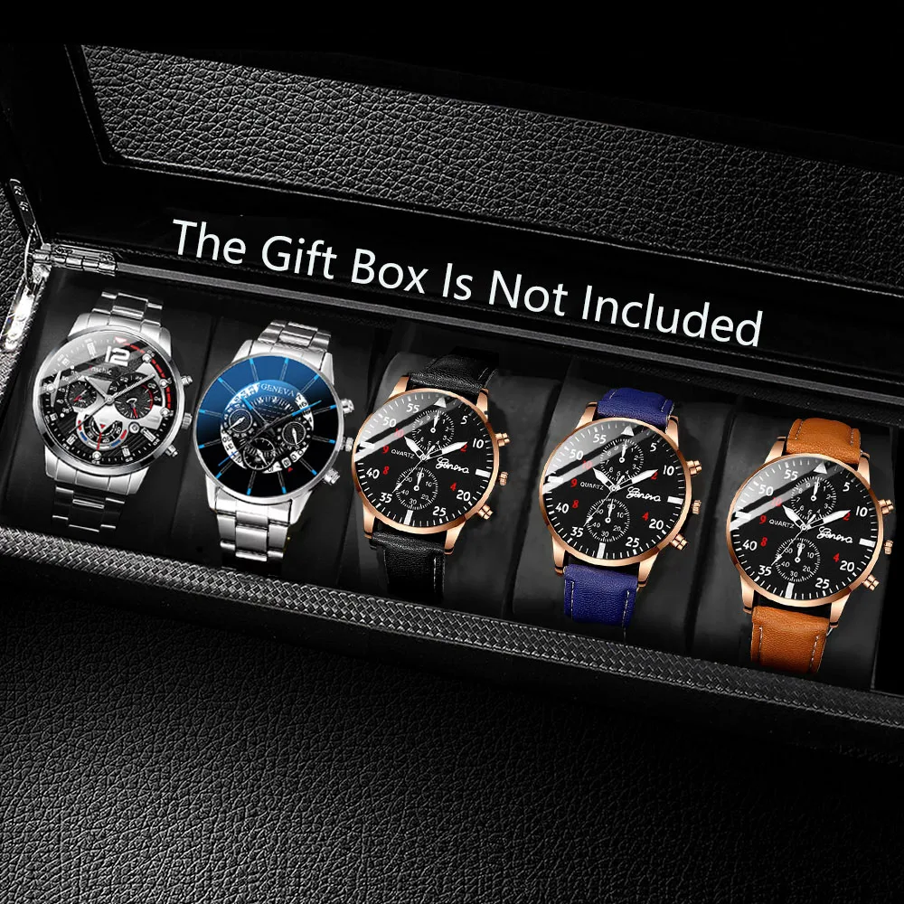 5-piece men's high-end business watch set, featuring different style watch combinations from the high-end premium series