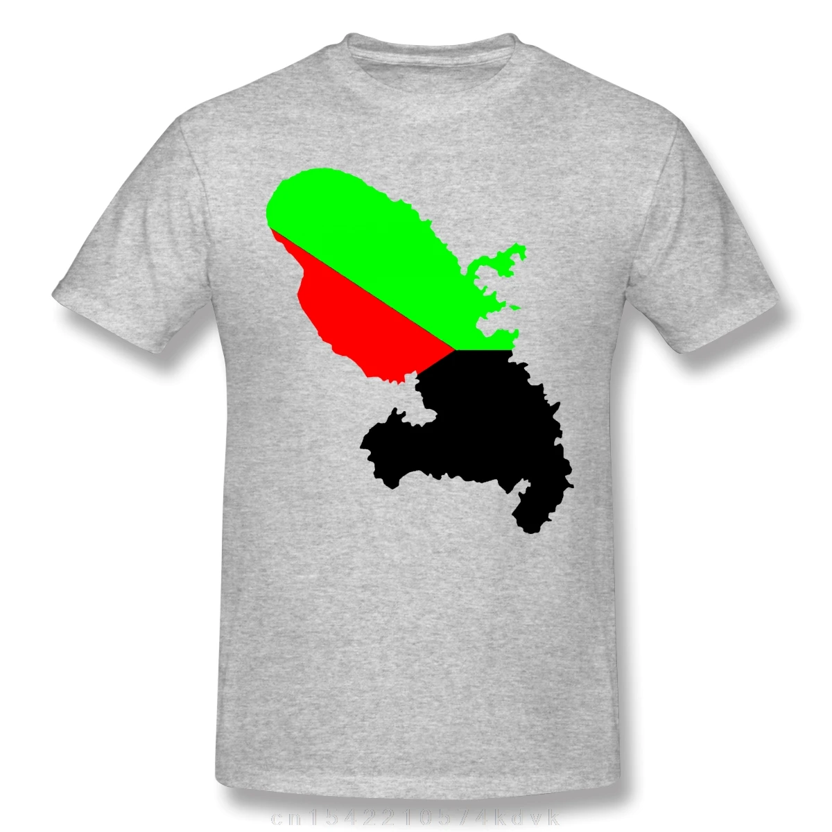 Martinique In Red Green And Black Funny Novelty Men\'s Basic Short Sleeve T-Shirt R265 Tops Tees European Size