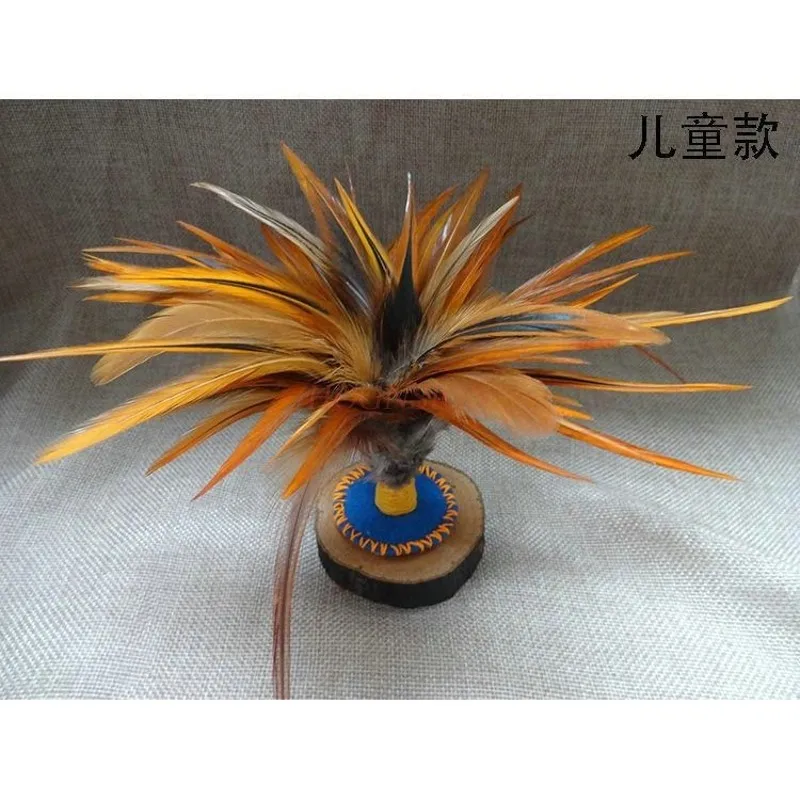 Calcando moedas de cobre, penas de frango, volante, iniciante, artesanal