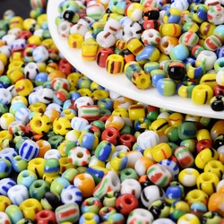 18g/36g 5mm Fashion Stripe Czech Glass Seed Round Spacer Beads For DIY Jewelry Making Bracelet Necklace Earring Accessories 2022
