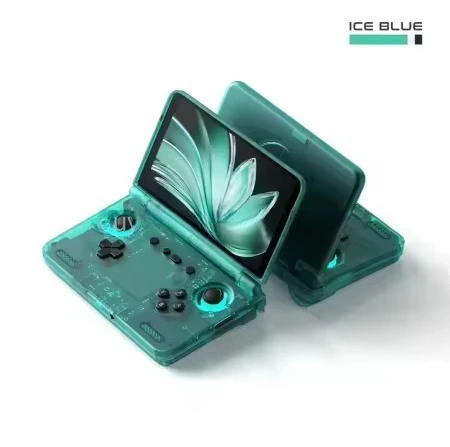 Blue Retroid Pocket Flip 2 5.5 OLED Touch Screen Android Handheld Gaming Player Wi-Fi Retro Classic Flip Design For Video Games