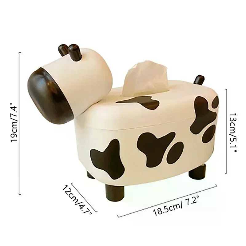 Tissue Fall Box Container Kuh Form Mit Zahnstocher Halter Hause Serviette Papiere Spender Halter Lagerung Box Fall Tisch Dekoration