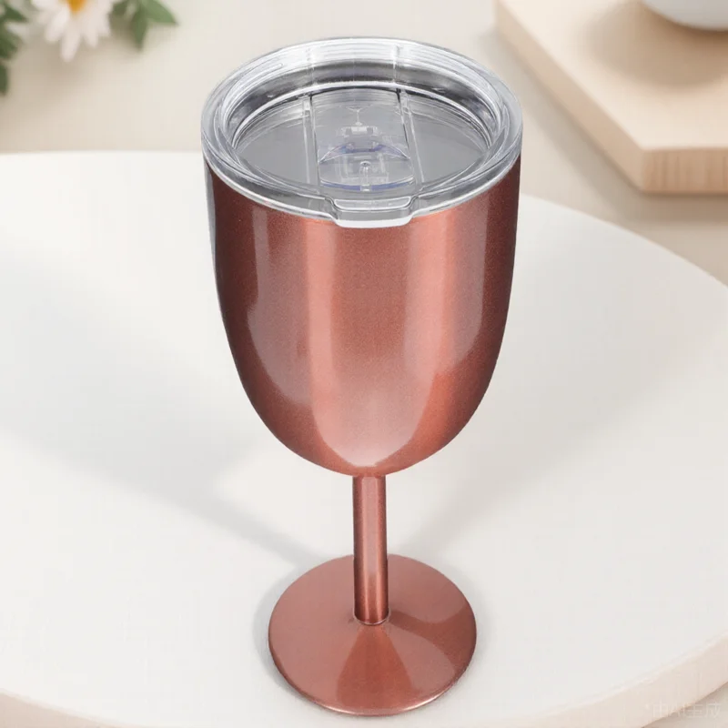 

1pcs Delicate Wine Household Multi-Function Red Wine Glass Stainless Steel Water Goblet Party Home Use Elegant Goblet Gift For