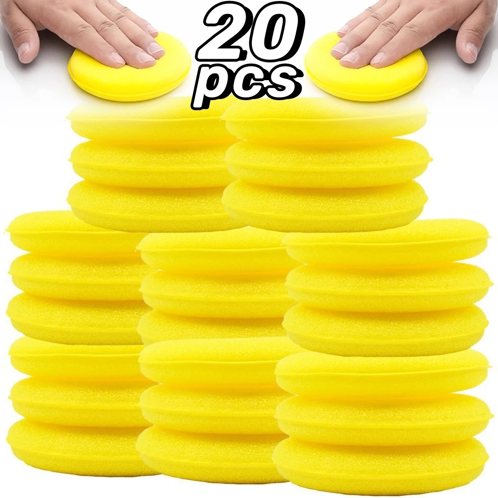 

Car Round High Density Waxing Polish Sponges Foam Applicator Pads Curing and Polishing Sponges Auto Cleaning Tools Accessories