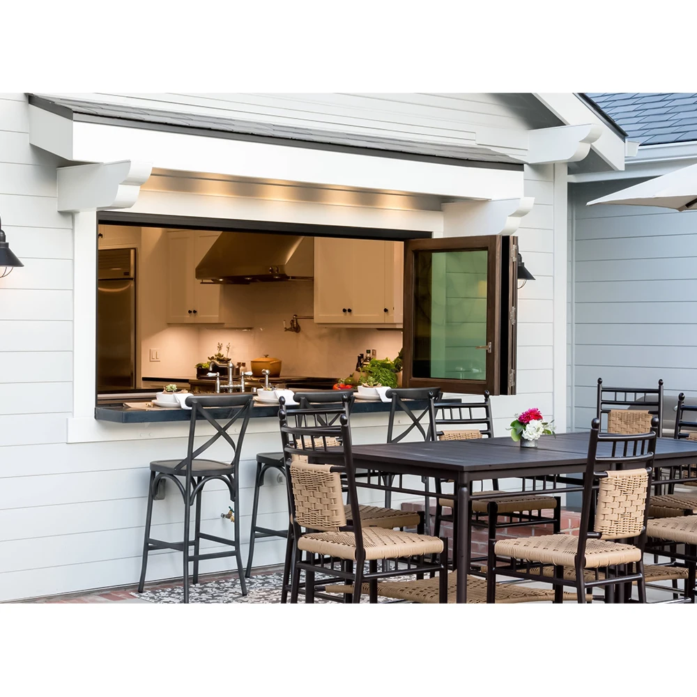 

Индивидуальный размер, австралийский балкон, алюминиевый аккордеон, горизонтальное стекло, складное раздвижное окно для офисной кухни